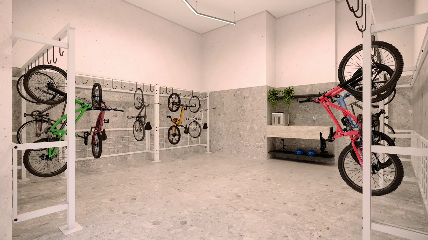Apartamento Eleva Harmonia Studio Double em São Paulo - Bicicletario
