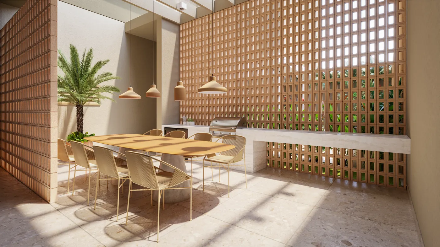 Apartamento Eleva Harmonia Studio Double em São Paulo - Churrasqueira
